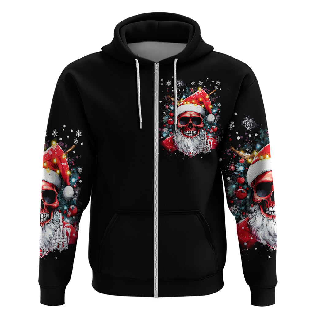 Skeleton Santa Claus Hoodie Merry Christmas Bitches - Wonder Print Shop