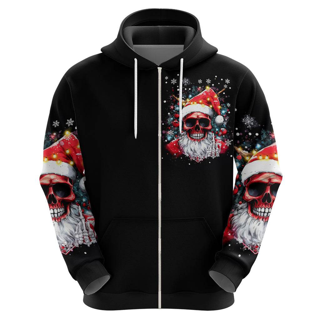 Skeleton Santa Claus Hoodie Merry Christmas Bitches - Wonder Print Shop