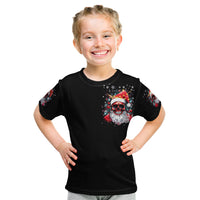 Skeleton Santa Claus Kid T Shirt Merry Christmas Bitches - Wonder Print Shop