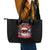Skeleton Santa Claus Leather Tote Bag Merry Christmas Bitches - Wonder Print Shop