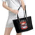 Skeleton Santa Claus Leather Tote Bag Merry Christmas Bitches - Wonder Print Shop