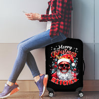 Skeleton Santa Claus Luggage Cover Merry Christmas Bitches - Wonder Print Shop