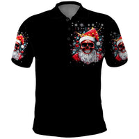 Skeleton Santa Claus Polo Shirt Merry Christmas Bitches - Wonder Print Shop