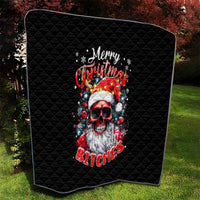 Skeleton Santa Claus Quilt Merry Christmas Bitches - Wonder Print Shop