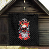 Skeleton Santa Claus Quilt Merry Christmas Bitches - Wonder Print Shop