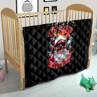 Skeleton Santa Claus Quilt Merry Christmas Bitches - Wonder Print Shop