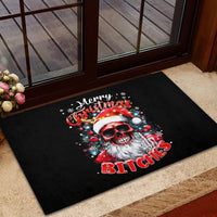 Skeleton Santa Claus Rubber Doormat Merry Christmas Bitches - Wonder Print Shop