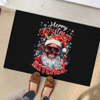 Skeleton Santa Claus Rubber Doormat Merry Christmas Bitches - Wonder Print Shop