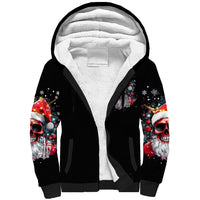 Skeleton Santa Claus Sherpa Hoodie Merry Christmas Bitches - Wonder Print Shop