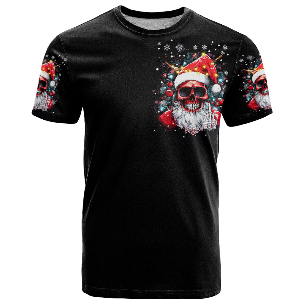 Skeleton Santa Claus T Shirt Merry Christmas Bitches - Wonder Print Shop
