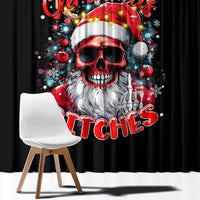 Skeleton Santa Claus Window Curtain Merry Christmas Bitches - Wonder Print Shop