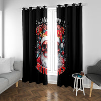 Skeleton Santa Claus Window Curtain Merry Christmas Bitches - Wonder Print Shop