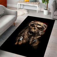 Skeleton Santa Claus Area Rug Scary Skeleton Santa Claus Coming - Wonder Print Shop