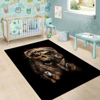 Skeleton Santa Claus Area Rug Scary Skeleton Santa Claus Coming - Wonder Print Shop