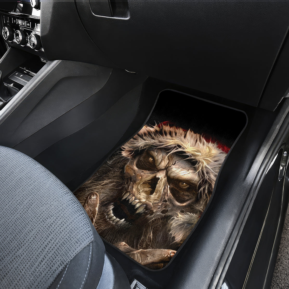 Skeleton Santa Claus Car Mats Scary Skeleton Santa Claus Coming - Wonder Print Shop
