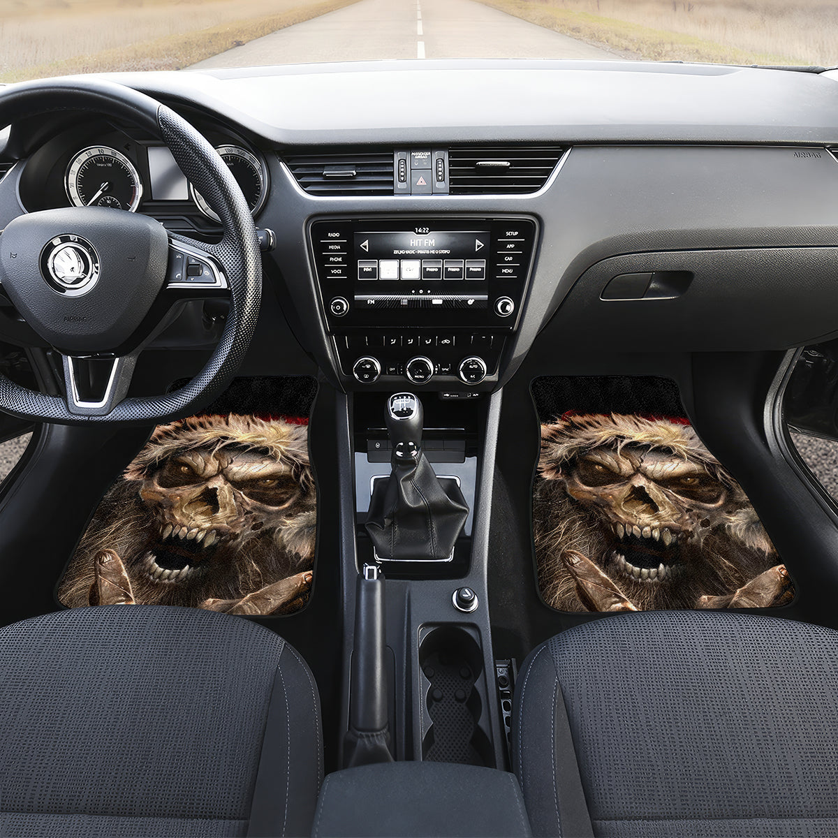 Skeleton Santa Claus Car Mats Scary Skeleton Santa Claus Coming - Wonder Print Shop