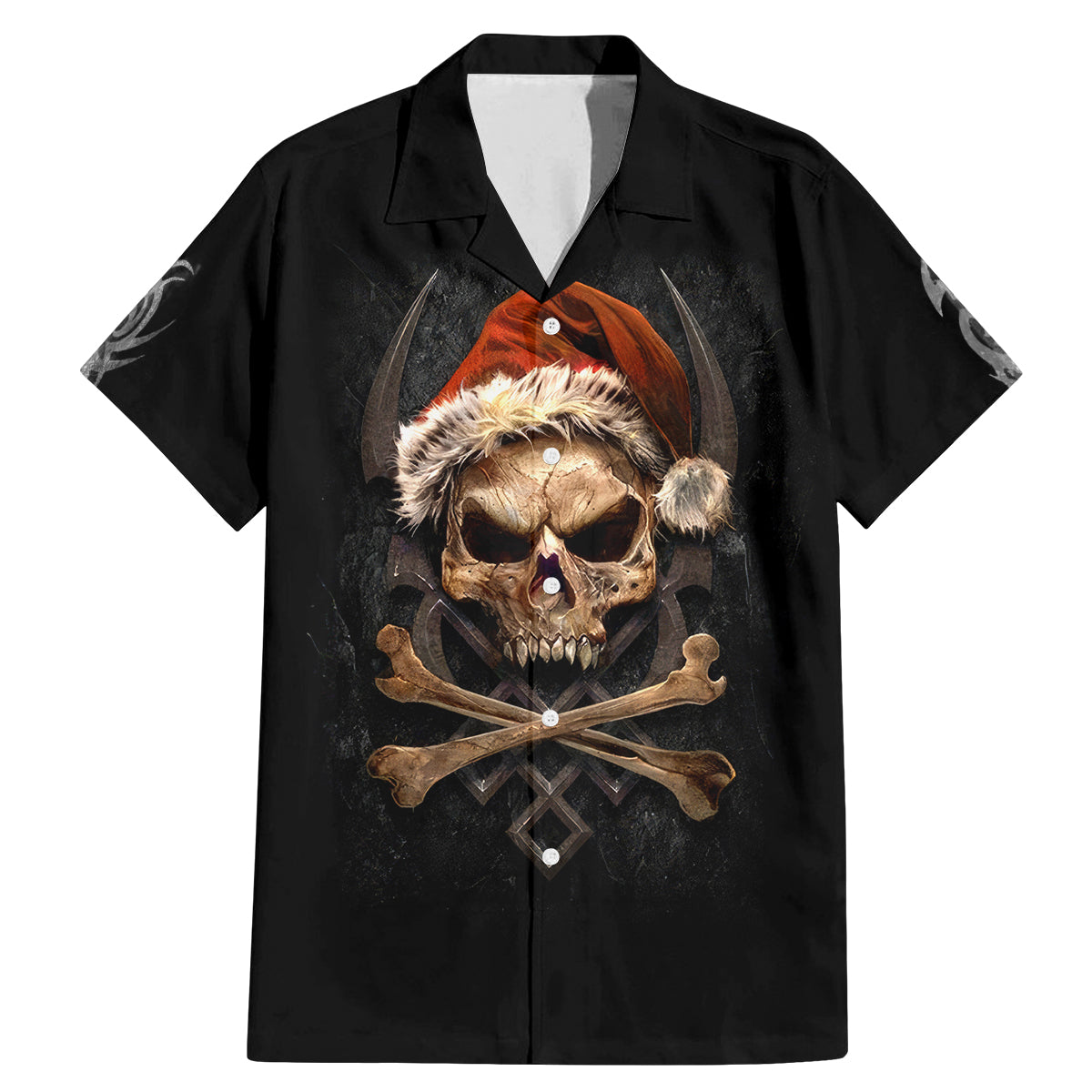 Skeleton Santa Claus Family Matching Mermaid Dress and Hawaiian Shirt Scary Skeleton Santa Claus Coming - Wonder Print Shop