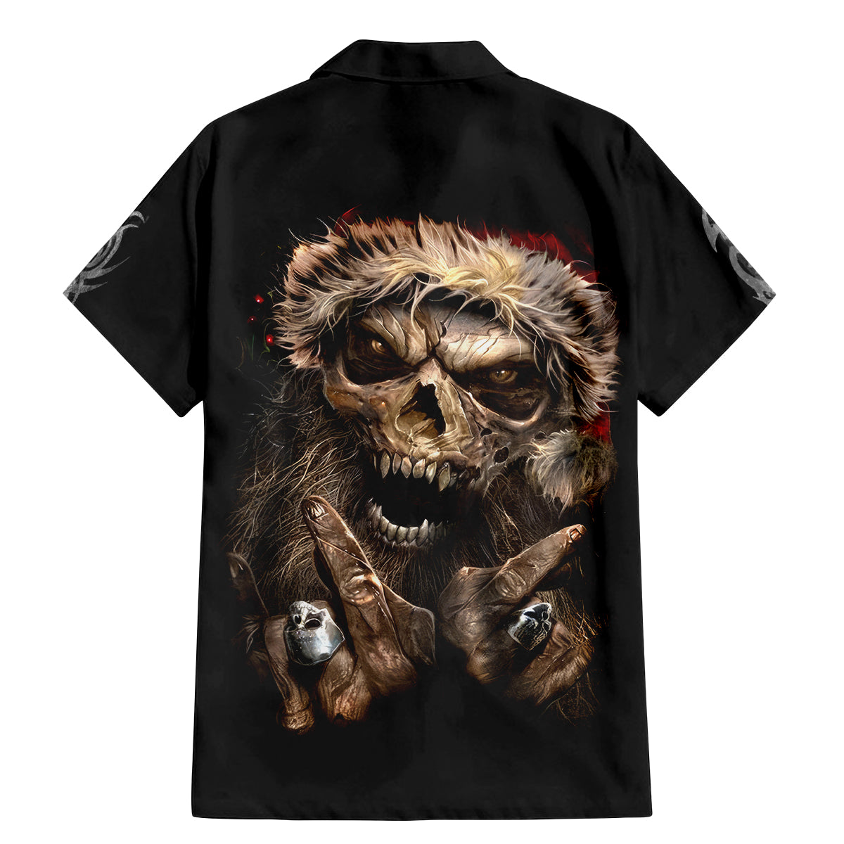 Skeleton Santa Claus Family Matching Mermaid Dress and Hawaiian Shirt Scary Skeleton Santa Claus Coming - Wonder Print Shop