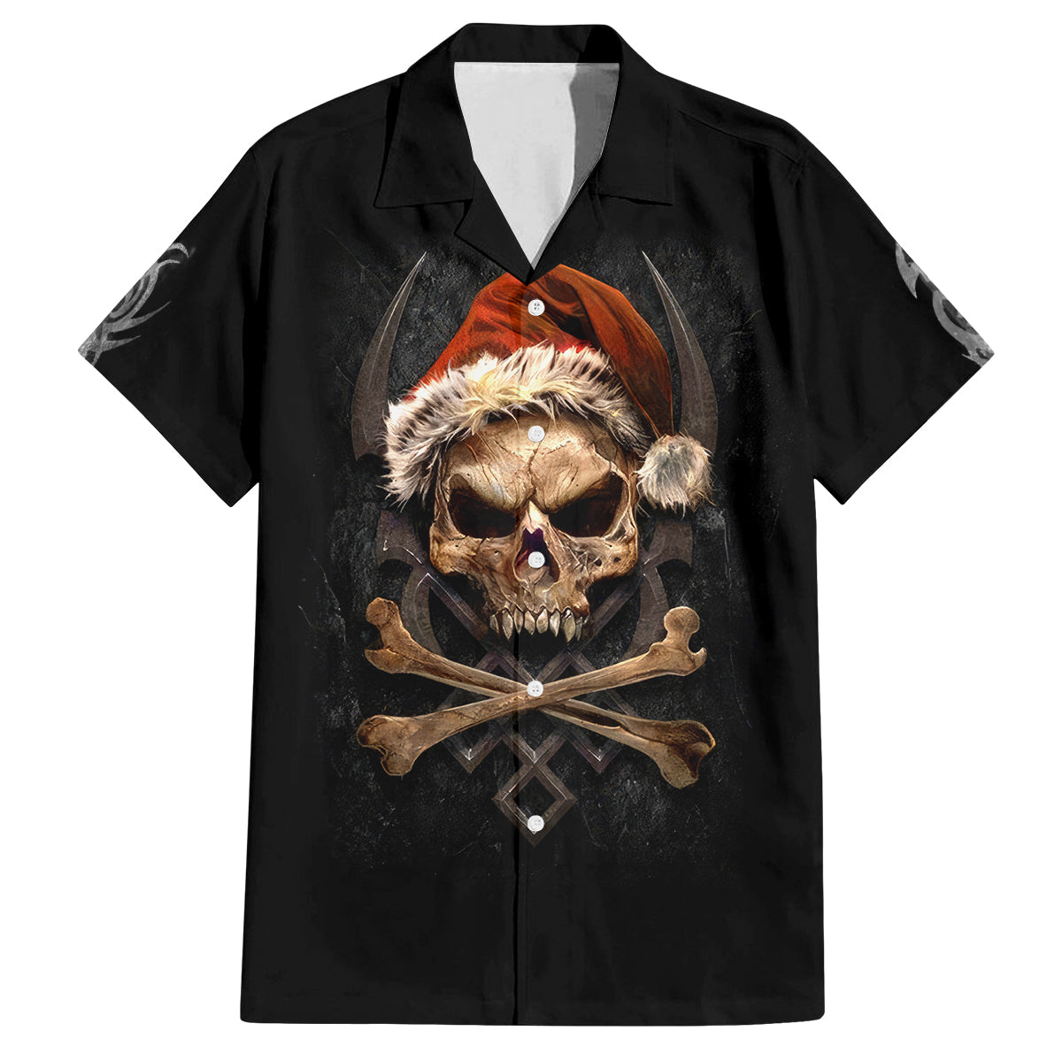 Skeleton Santa Claus Family Matching Puletasi Dress and Hawaiian Shirt Scary Skeleton Santa Claus Coming - Wonder Print Shop