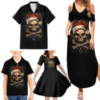 Skeleton Santa Claus Family Matching Summer Maxi Dress and Hawaiian Shirt Scary Skeleton Santa Claus Coming - Wonder Print Shop