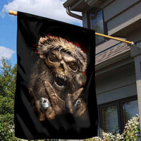 Skeleton Santa Claus Garden Flag Scary Skeleton Santa Claus Coming - Wonder Print Shop