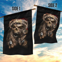Skeleton Santa Claus Garden Flag Scary Skeleton Santa Claus Coming - Wonder Print Shop