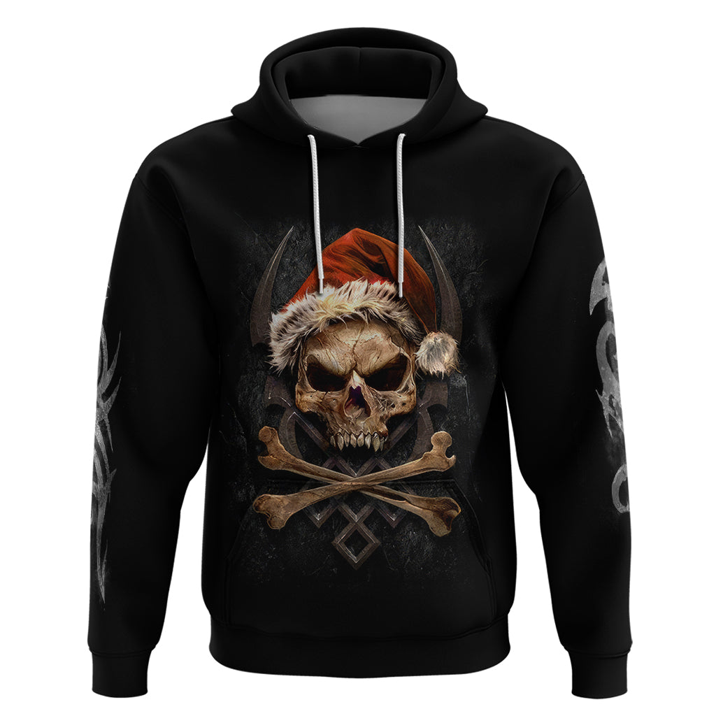 Skeleton Santa Claus Hoodie Scary Skeleton Santa Claus Coming - Wonder Print Shop