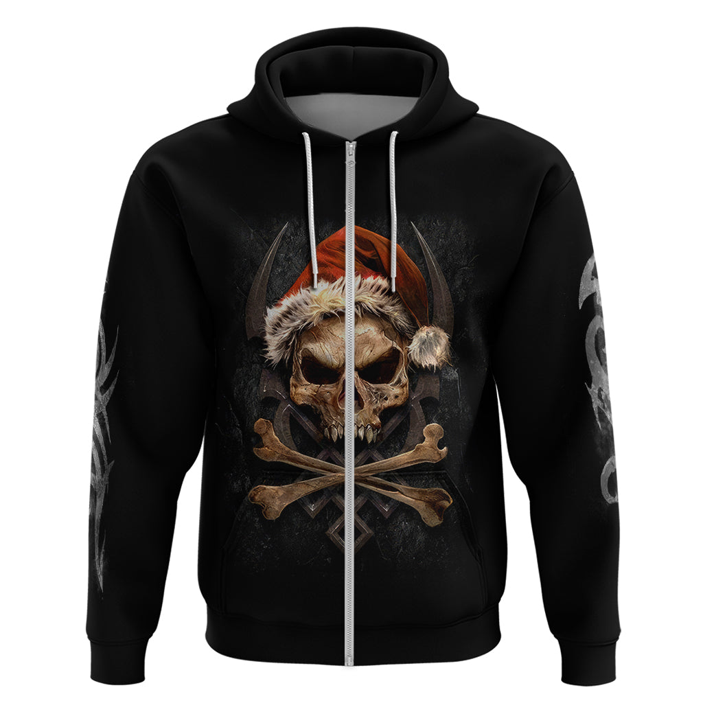Skeleton Santa Claus Hoodie Scary Skeleton Santa Claus Coming - Wonder Print Shop