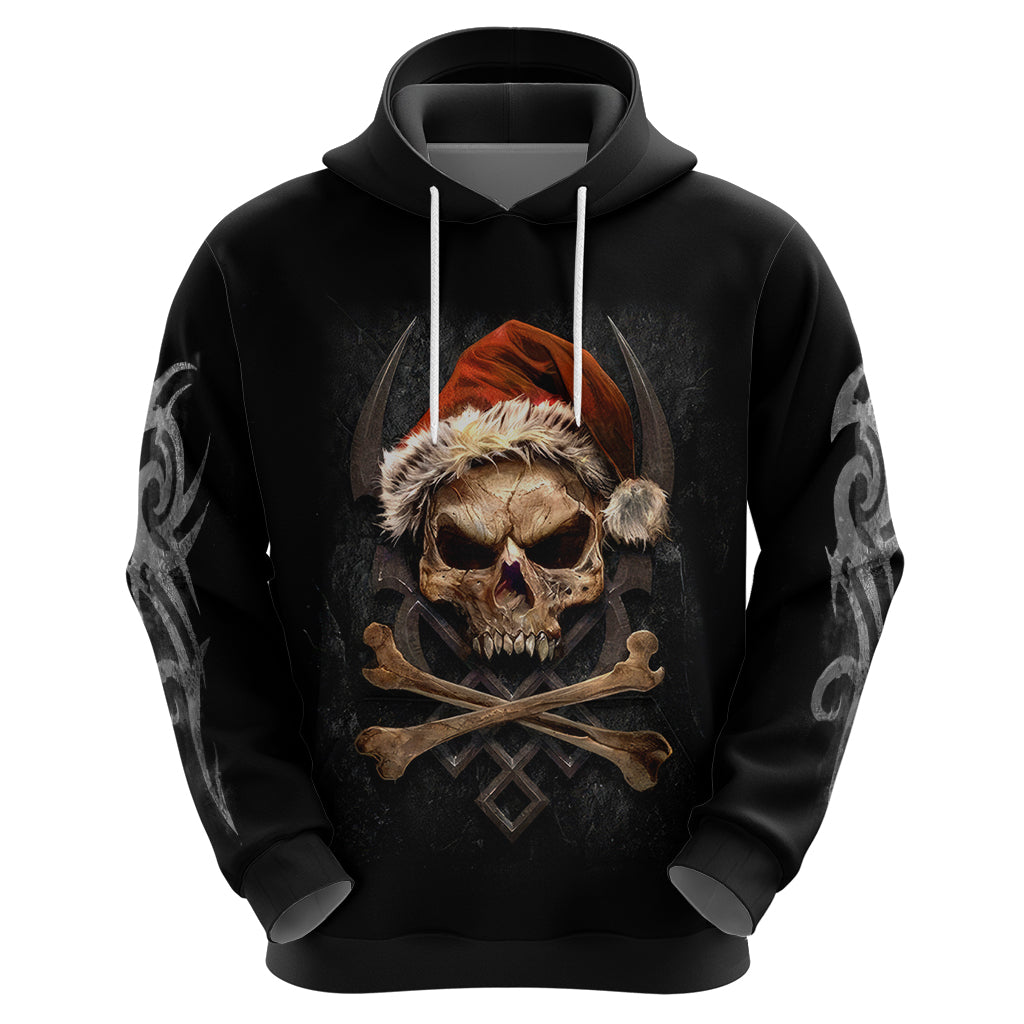 Skeleton Santa Claus Hoodie Scary Skeleton Santa Claus Coming - Wonder Print Shop