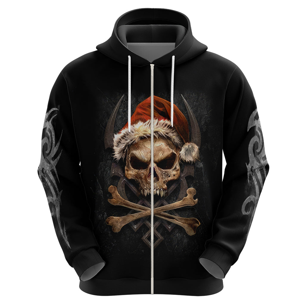 Skeleton Santa Claus Hoodie Scary Skeleton Santa Claus Coming - Wonder Print Shop