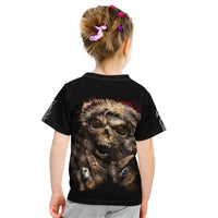Skeleton Santa Claus Kid T Shirt Scary Skeleton Santa Claus Coming - Wonder Print Shop