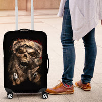 Skeleton Santa Claus Luggage Cover Scary Skeleton Santa Claus Coming - Wonder Print Shop