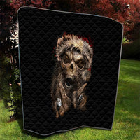 Skeleton Santa Claus Quilt Scary Skeleton Santa Claus Coming - Wonder Print Shop