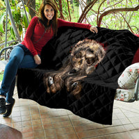 Skeleton Santa Claus Quilt Scary Skeleton Santa Claus Coming - Wonder Print Shop