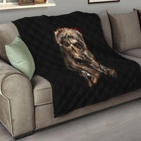Skeleton Santa Claus Quilt Scary Skeleton Santa Claus Coming - Wonder Print Shop