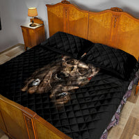 Skeleton Santa Claus Quilt Bed Set Scary Skeleton Santa Claus Coming - Wonder Print Shop