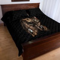 Skeleton Santa Claus Quilt Bed Set Scary Skeleton Santa Claus Coming - Wonder Print Shop