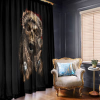 Skeleton Santa Claus Window Curtain Scary Skeleton Santa Claus Coming - Wonder Print Shop
