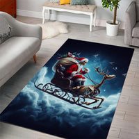 Skeleton Santa Claus Area Rug Santa Claus Is Coming To Town - Wonder Print Shop