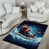 Skeleton Santa Claus Area Rug Santa Claus Is Coming To Town - Wonder Print Shop