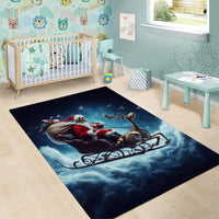 Skeleton Santa Claus Area Rug Santa Claus Is Coming To Town - Wonder Print Shop