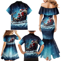 Skeleton Santa Claus Family Matching Mermaid Dress and Hawaiian Shirt Santa Claus Is Coming To Town - Wonder Print Shop