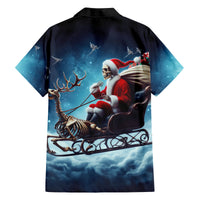Skeleton Santa Claus Family Matching Puletasi Dress and Hawaiian Shirt Santa Claus Is Coming To Town - Wonder Print Shop