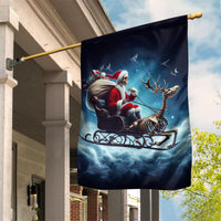 Skeleton Santa Claus Garden Flag Santa Claus Is Coming To Town - Wonder Print Shop