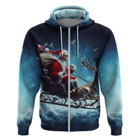 Skeleton Santa Claus Hoodie Santa Claus Is Coming To Town - Wonder Print Shop
