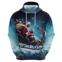 Skeleton Santa Claus Hoodie Santa Claus Is Coming To Town - Wonder Print Shop