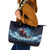 Skeleton Santa Claus Leather Tote Bag Santa Claus Is Coming To Town - Wonder Print Shop
