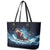 Skeleton Santa Claus Leather Tote Bag Santa Claus Is Coming To Town - Wonder Print Shop