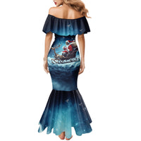 Skeleton Santa Claus Mermaid Dress Santa Claus Is Coming To Town - Wonder Print Shop