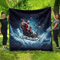 Skeleton Santa Claus Quilt Santa Claus Is Coming To Town - Wonder Print Shop